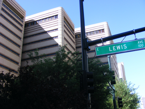 Lewis Avenue with a Side View Right of the Front Entrance of the CCDC