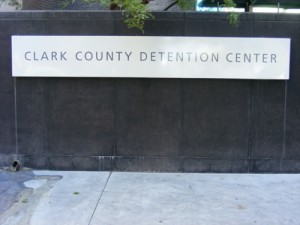 Sign at the Front Entrance of the Clark County Detention Center Downtown Las Vegas