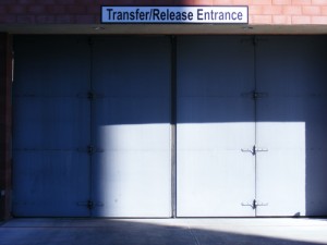Transfer Release Entrance Security Door at the Clark County Detention Center Downtown Las Vegas